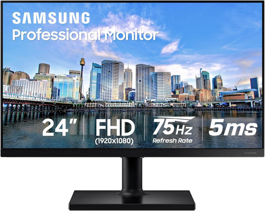 SAMSUNG 24 FHD Monitor, 75Hz IPS Panel, Height Adjustable Stand