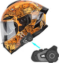 1Storm Motorcycle Full Face Helmet Dual Visor XL - Built-in Bluetooth