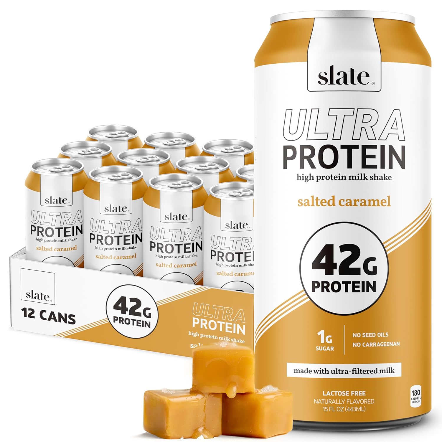 Slate Milk Ultra Protein Shake - Salted Caramel Flavor Boost