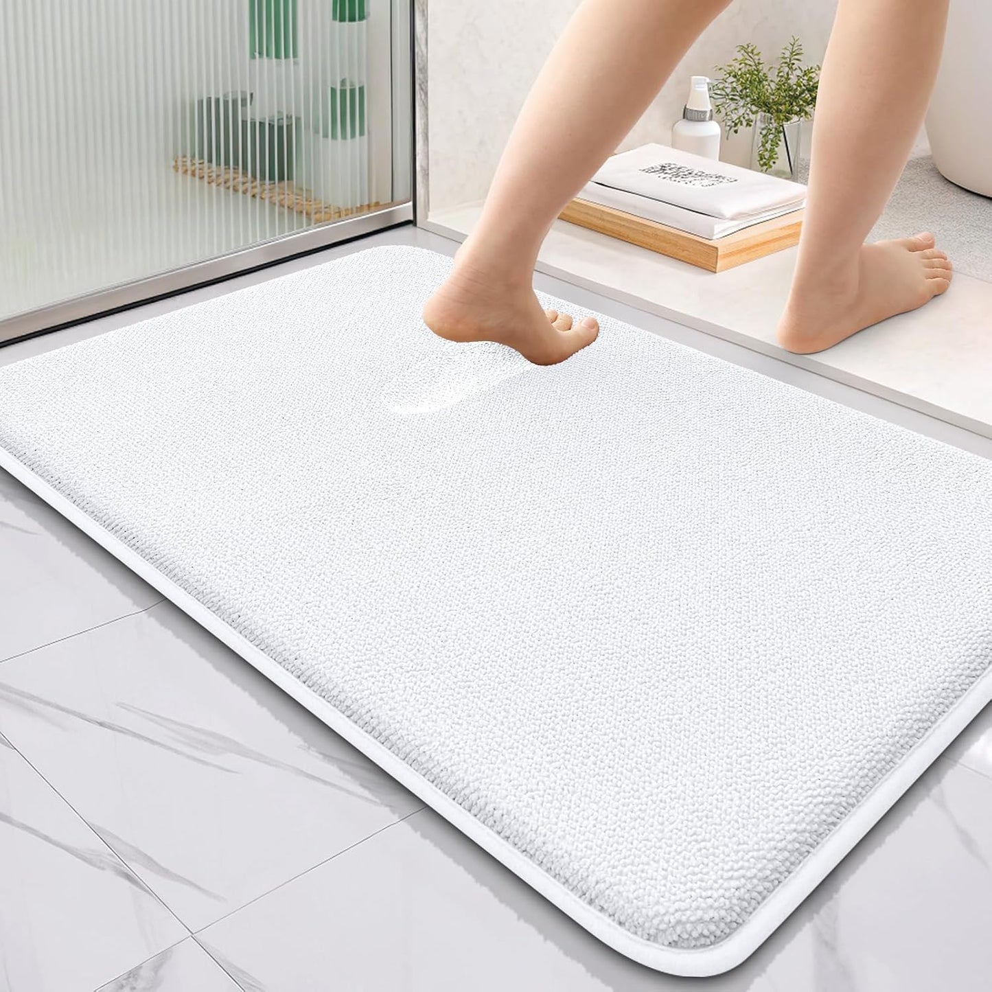 OLANLY Thick Memory Foam Bath Mat Rug for Luxurious Comfort