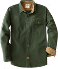 Dubinik Mens Flannel Shirt Long Sleeve Button-Down - Warm, Soft Men's