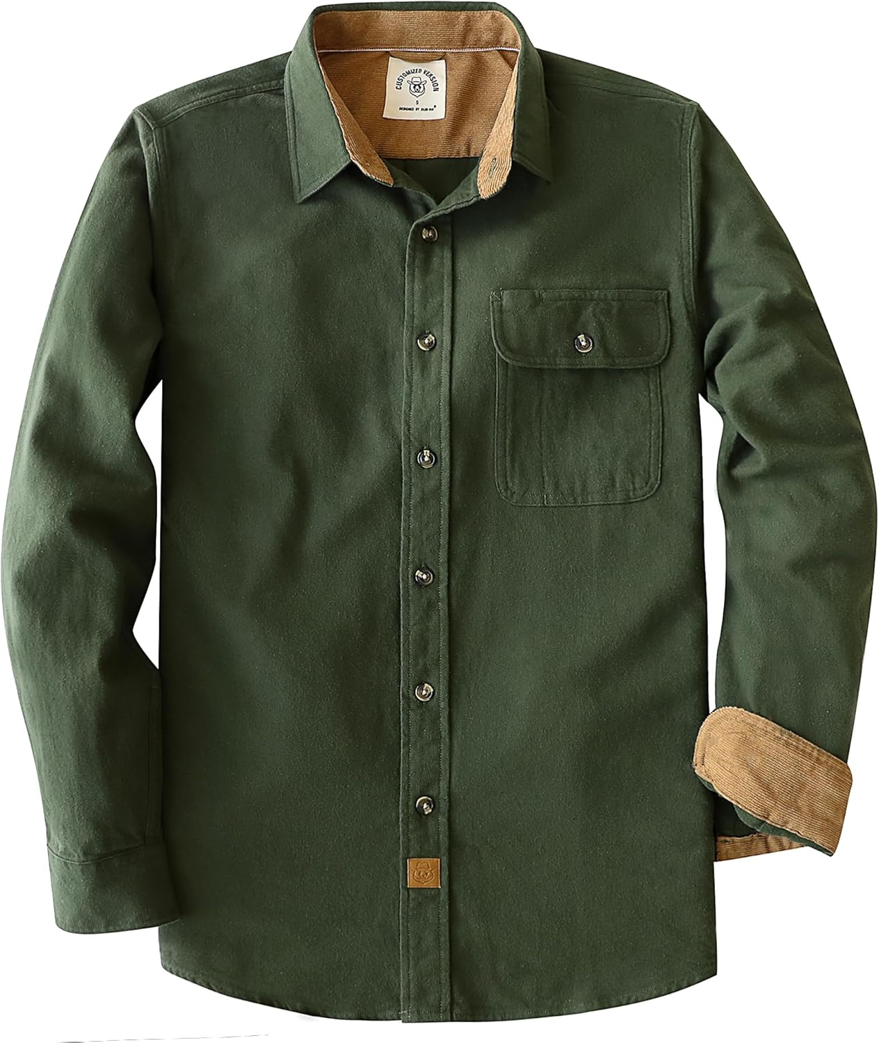 Dubinik Mens Flannel Shirts Long Sleeve Casual Button Down Style