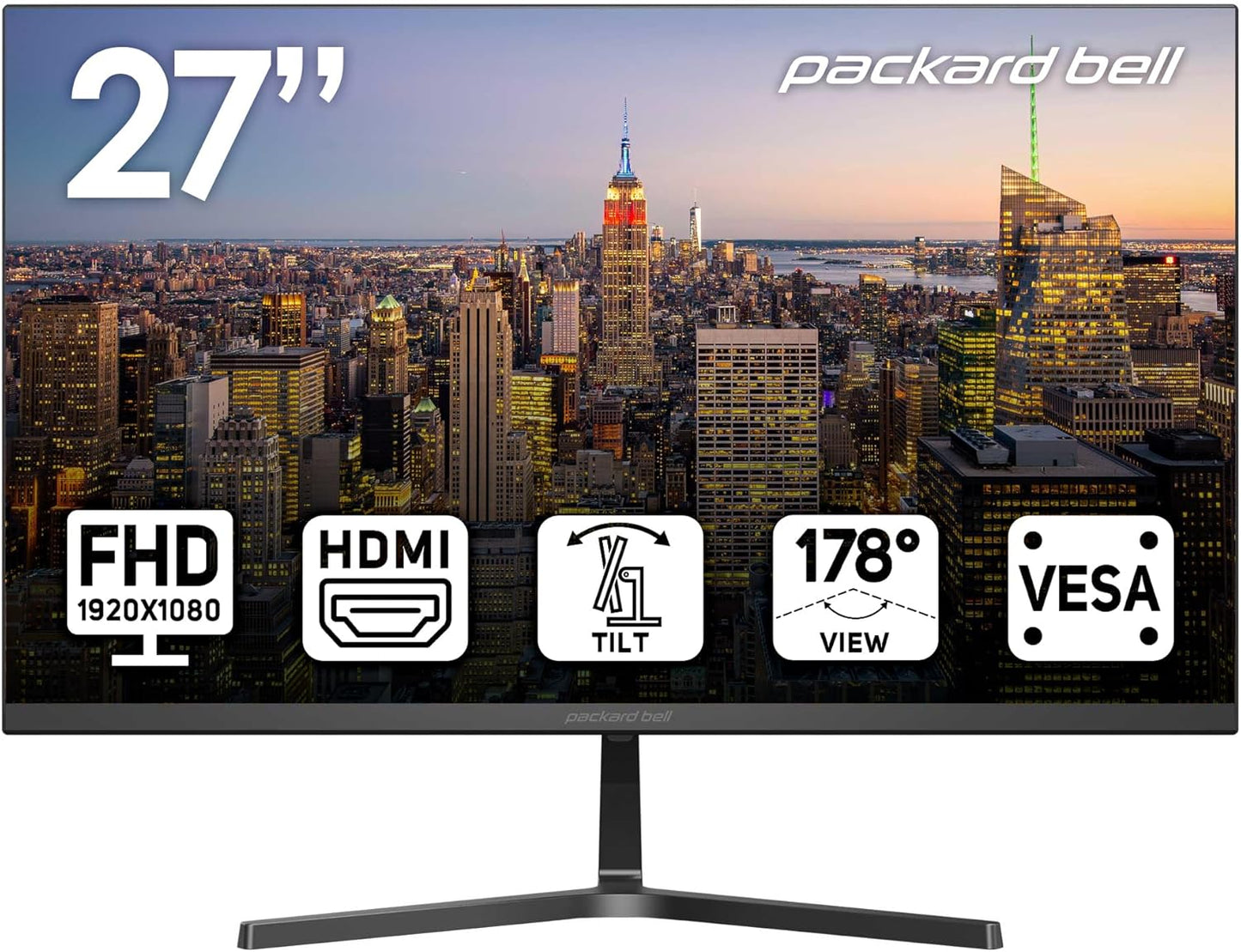 Packard Bell 27 FHD Ultrawide Monitor - Versatile Use