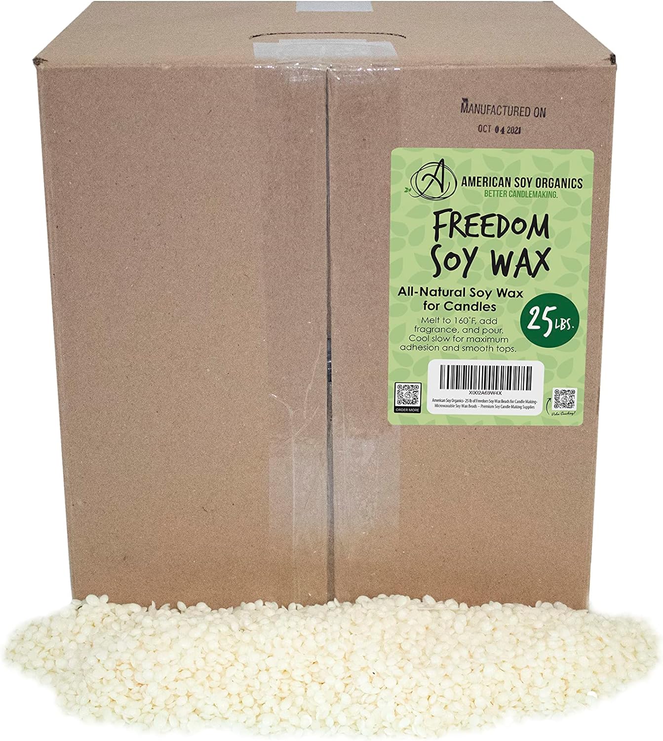 Natural Soy Wax Beads for Candle Making - 25 lbs of Quality