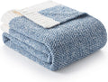 Snuggle Sac Blue Bedding Blanket Twin Size 60x80 in - Reversible Cozy