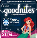 Goodnites Girls' Nighttime Bedwetting Underwear XS - Overnight Leak