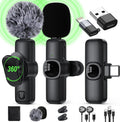 Wireless Lavalier Microphone for iPhone/Android/Laptop - 100 ft Range