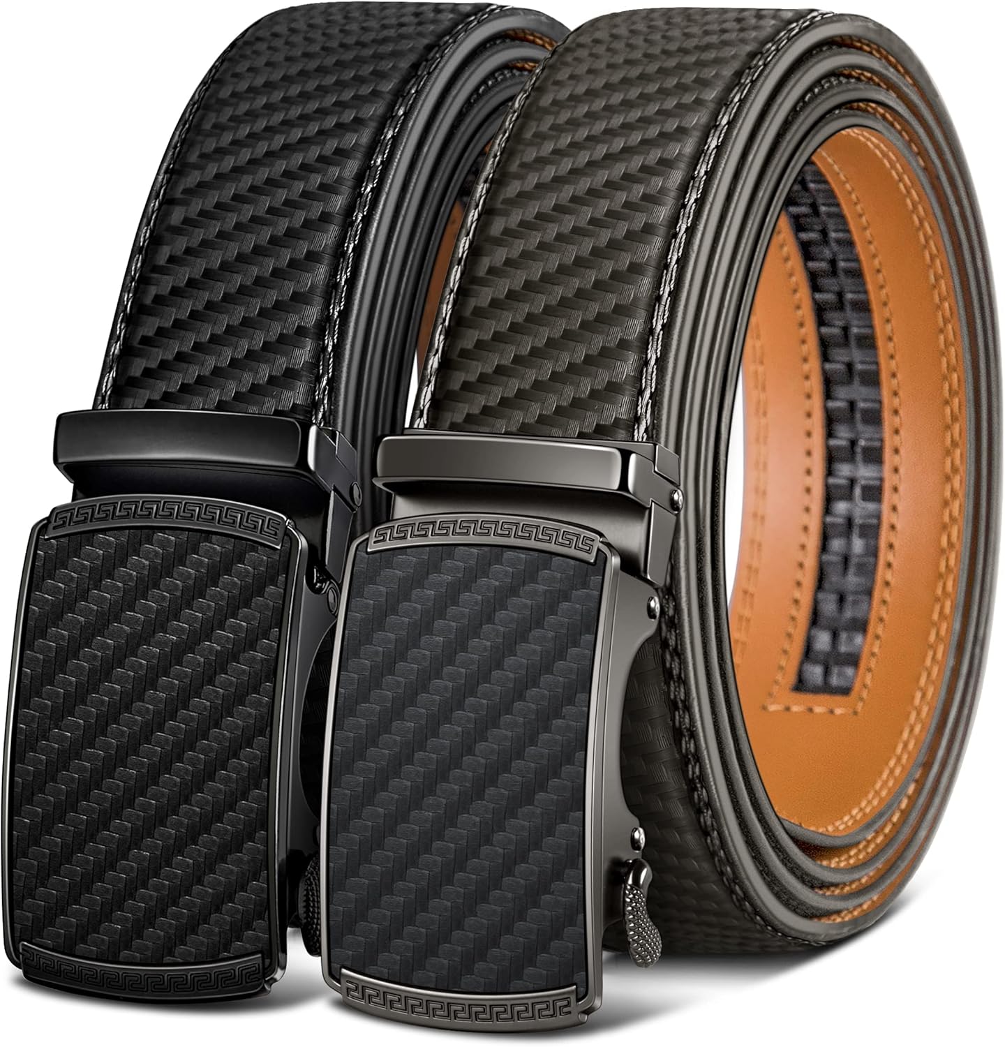 BULLIANT Men Belts 2 Pack Adjustable Ratchet Sliding Belts