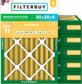 Filterbuy 20x25x4 Air Filter MERV 11 - Pet & Allergy Defense