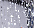 Silver Bubble Beaded Curtain 3 ft x 6 ft - Sparkling Room Divider