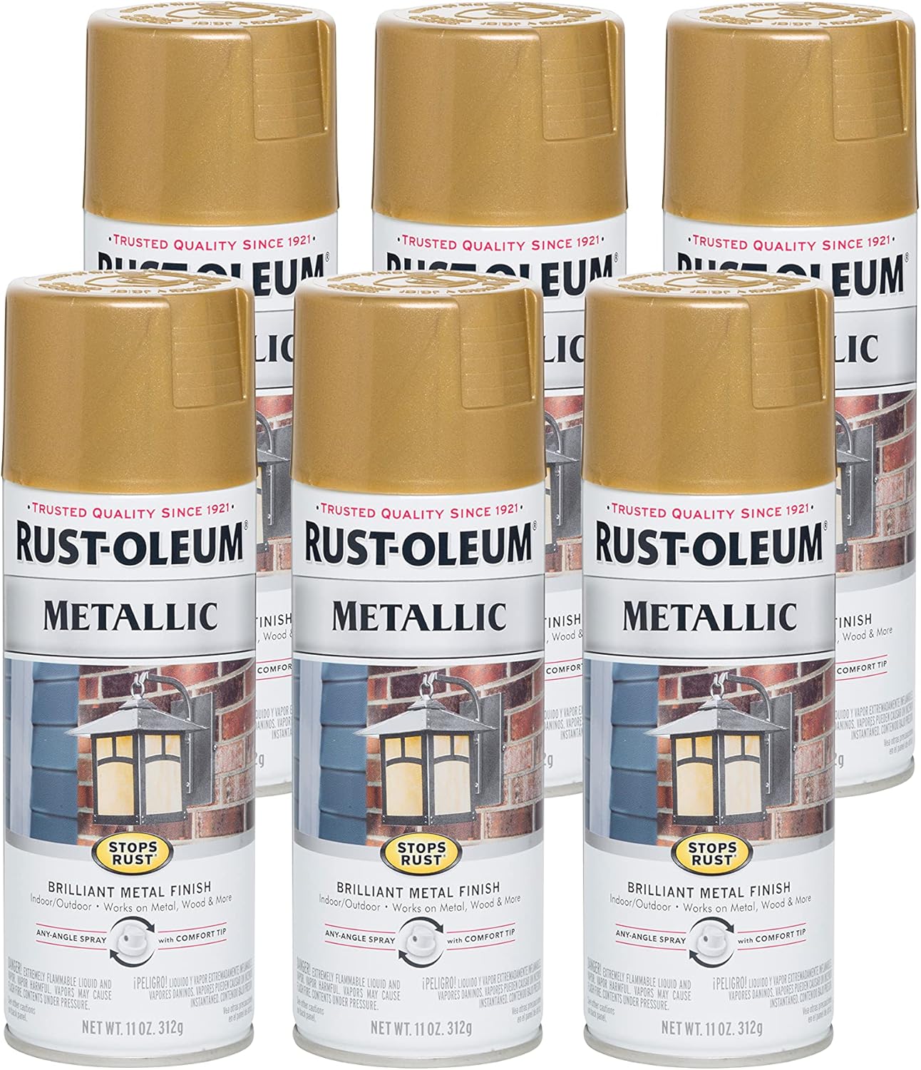 Rust-Oleum Stops Rust Metallic Spray Paint, Gold Rush Finish