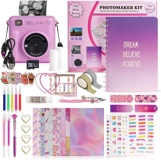 Tween Journal & Camera Kit - Creative Fun for Girls! (Lilac)
