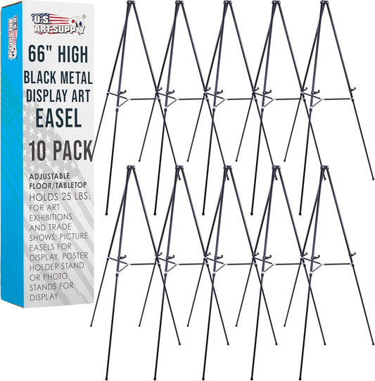 66 High Black Metal Display Art Easel for Versatile Use