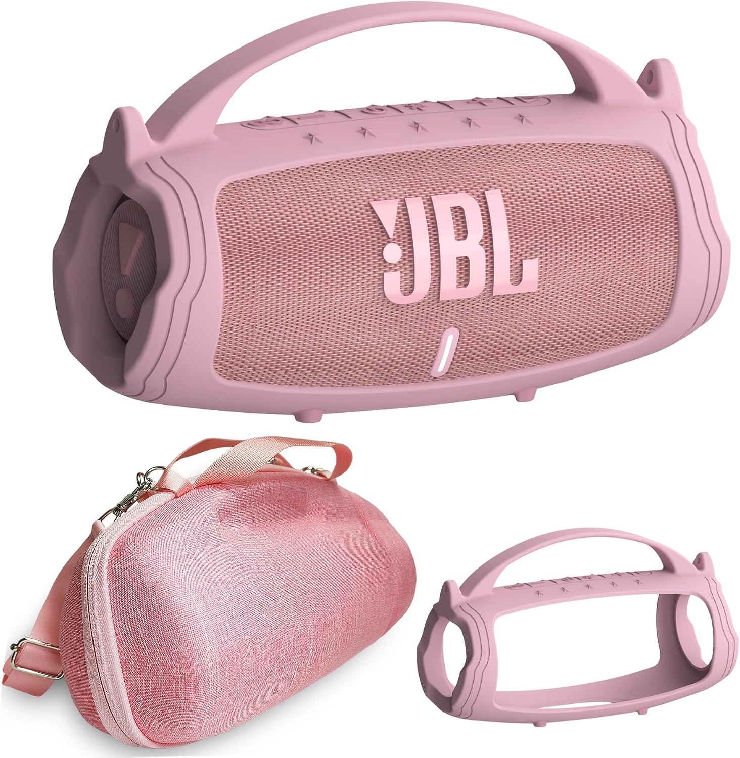 JCHPINE Silicone Cover and Hard Travel Case for JBL Charge 4