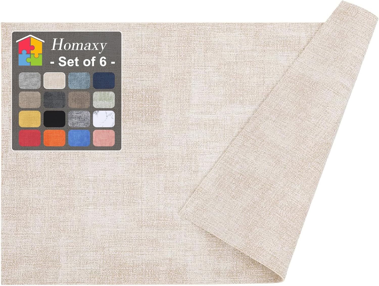 Homaxy Faux Leather Heat Resistant Placemats for Dining Table