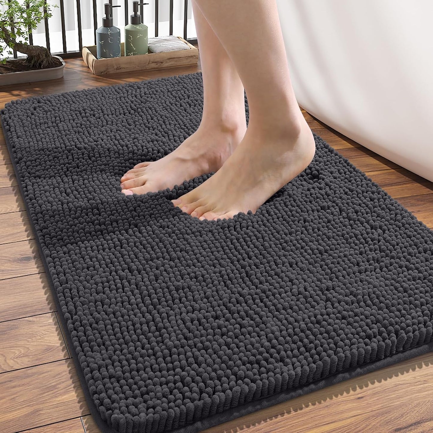 OLANLY Extra Soft Chenille Bath Rugs for Cozy Bathroom Comfort