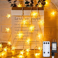 Star String Lights Plug in - 66 ft 200 LED Warm White Lights