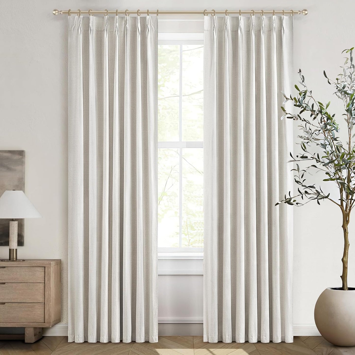 Buttercream Blackout Curtains for Insulated Sliding Glass Doors