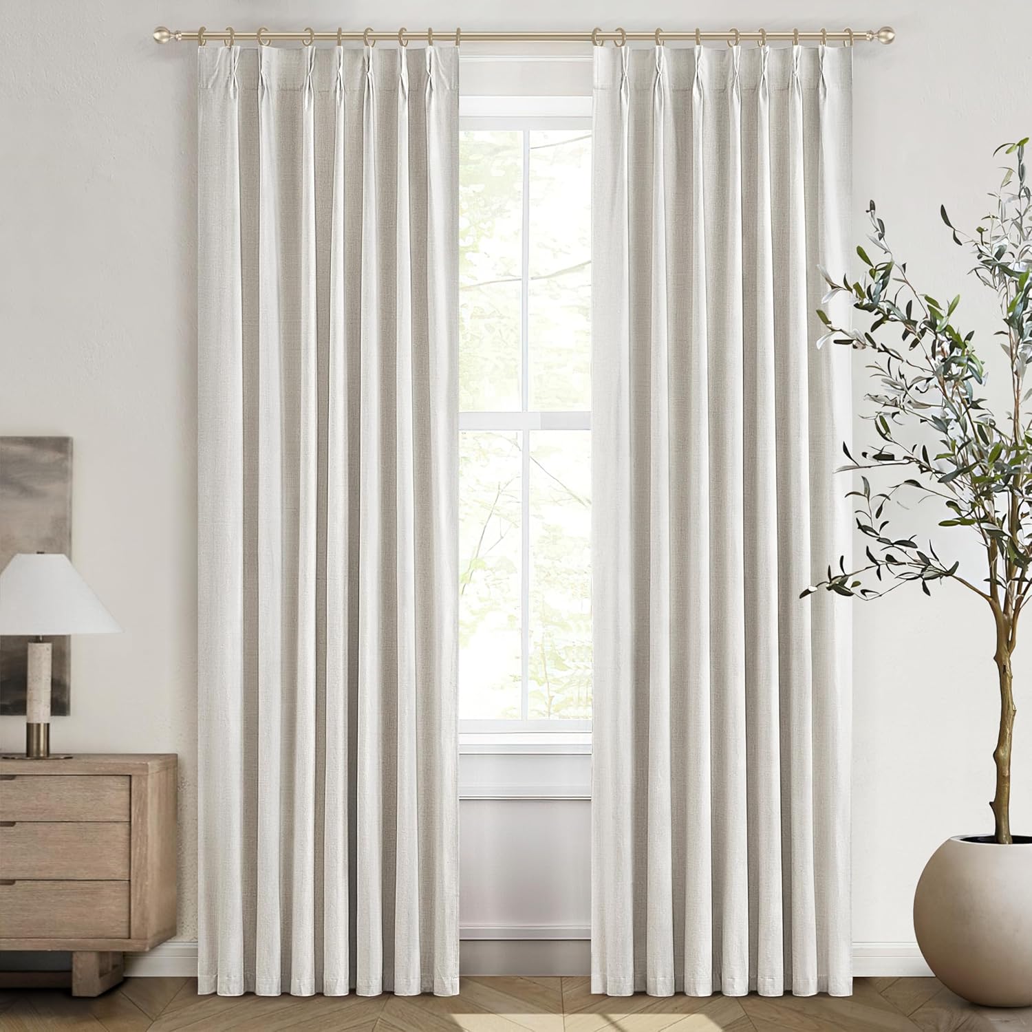 Buttercream Blackout Curtains for Insulated Sliding Glass Doors
