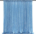 Baby Blue Sequin Backdrop Curtain 8ft x 8ft - Sparkling Photo Backdrop
