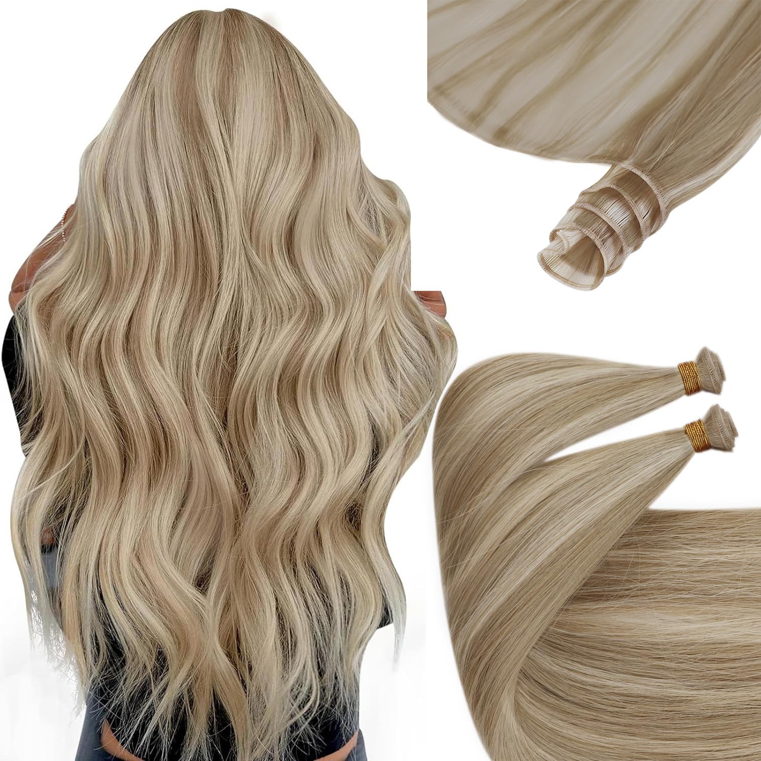 Sunny Hair Genius Weft Extensions for Natural Blonde Highlights