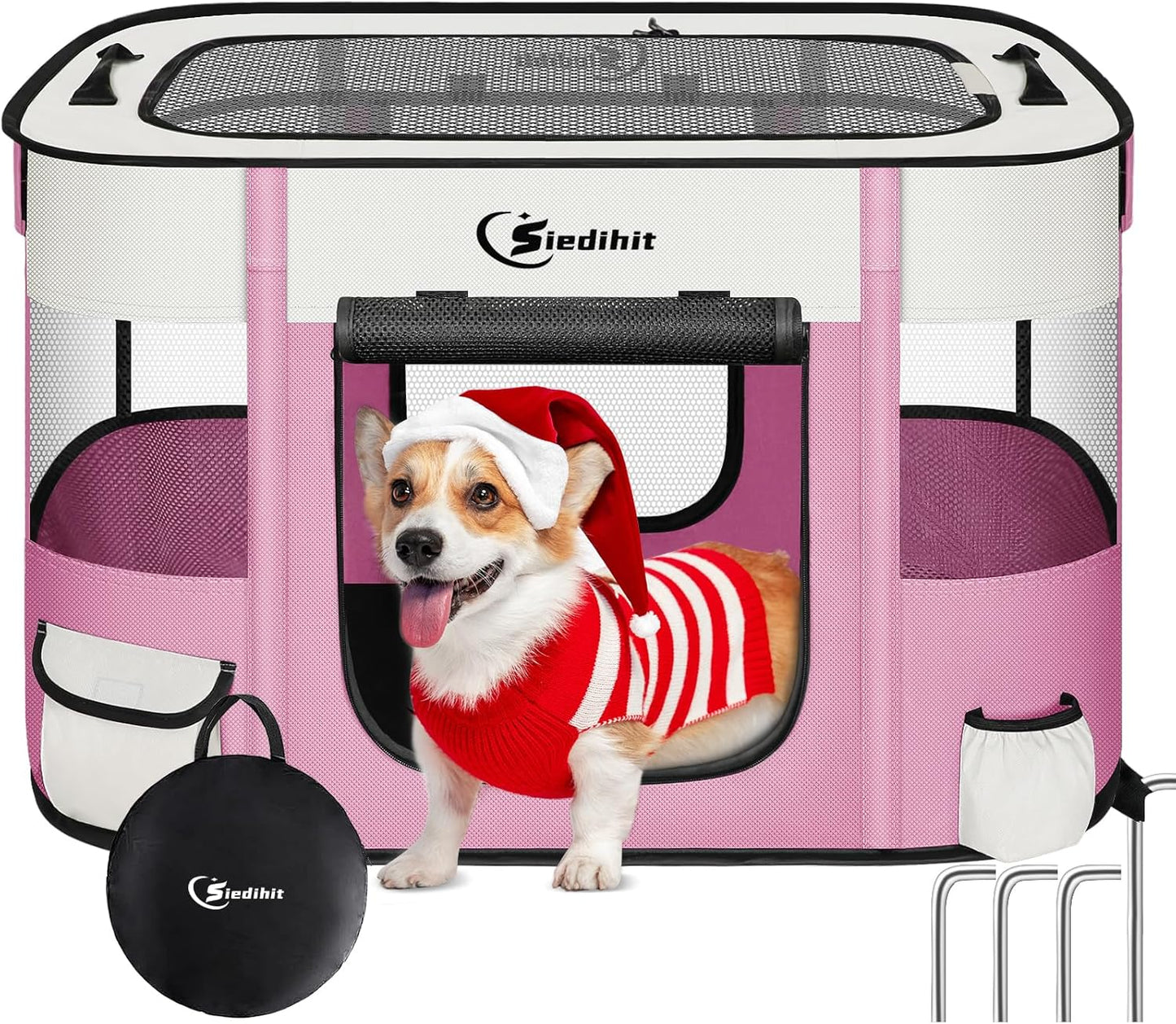 Portable Dog Cat Playpen for Indoor Outdoor Travel Use