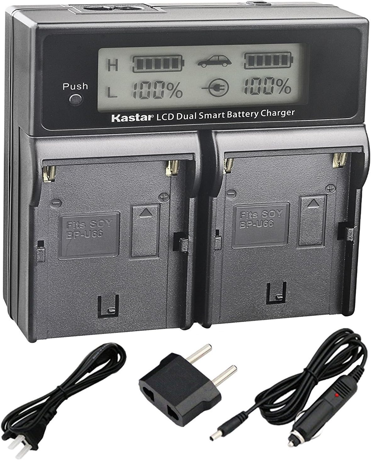 Kastar BPU60 Smart LCD Dual Fast Charger for Sony Batteries