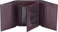 Men's Stealth Mode Leather Trifold Wallet with RFID and ID Holder