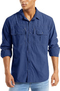 Men's UPF 50+ Nylon Sun Protection Button-Down Shirt - Lightweight
