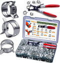 Spring Pipe Clamps 340PCS Kit with Tool - Complete Hose Clamp Set