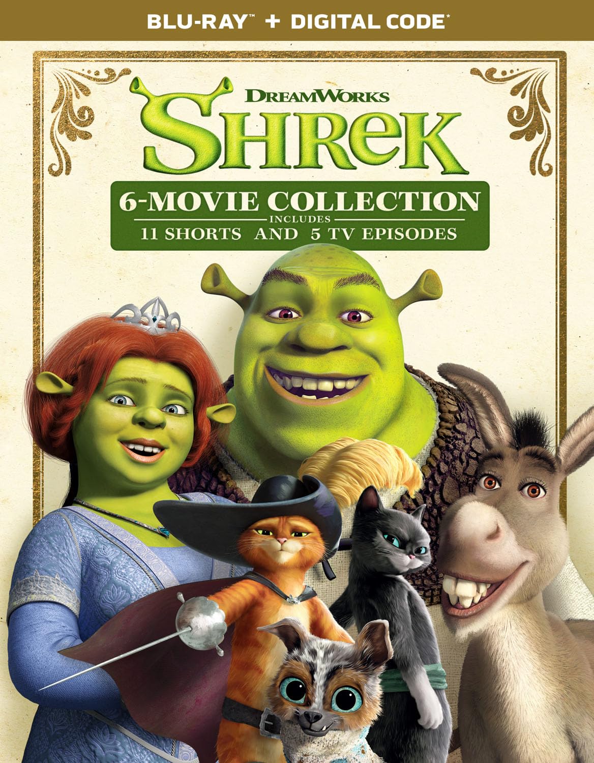 Shrek 6-Movie Collection - Blu-ray + Digital for Family Fun