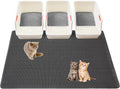 Cat Litter Box Mat Super Large 47in x 36in - Foldable Litter Trapping