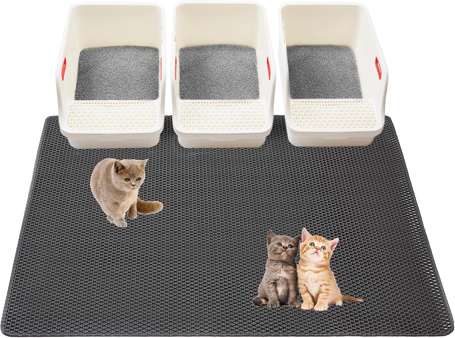 Super Large Cat Litter Box Mat for Easy Cleanup and Comfort
