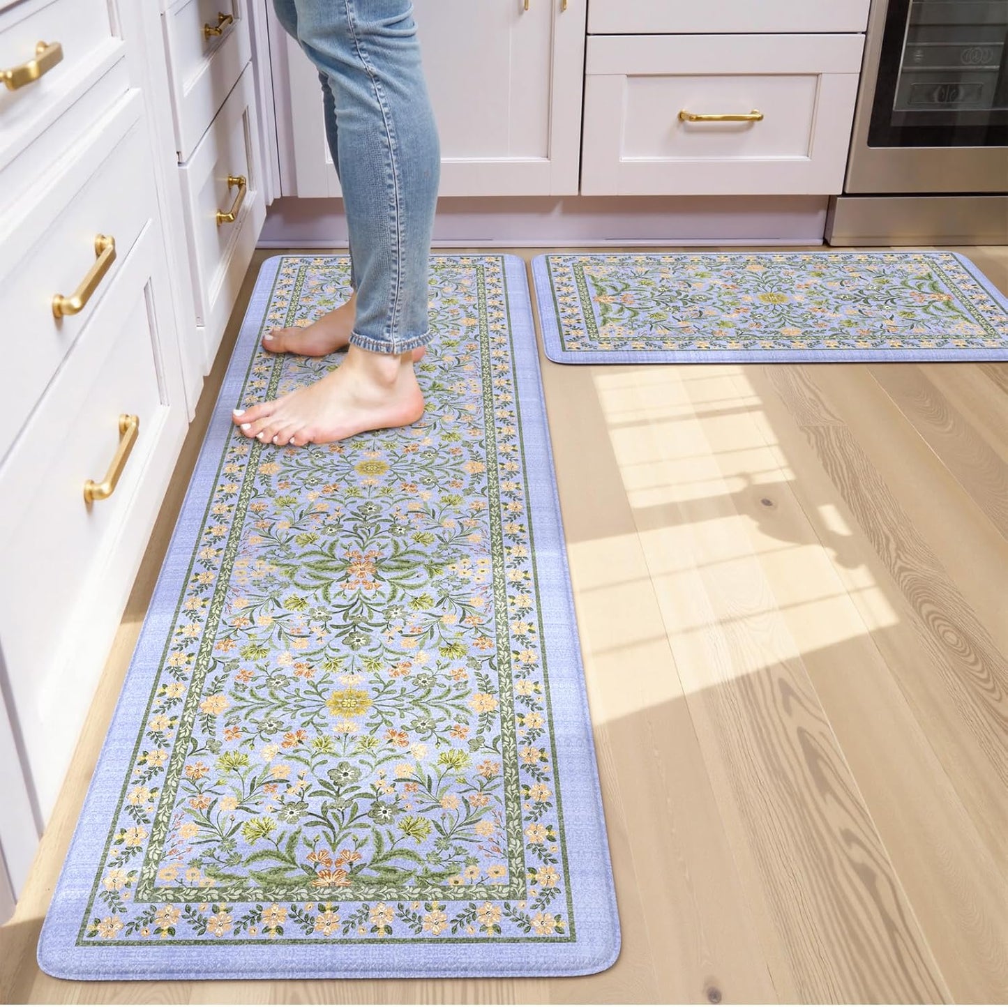 Collive Anti Fatigue Kitchen Mat 2PCS for Comfort and Safety