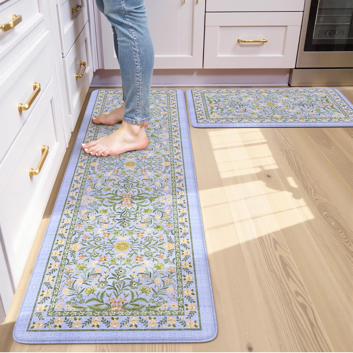 Collive Anti Fatigue Kitchen Mat 2PCS for Comfort and Safety