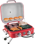 Kenmore Portable Propane Gas Grill Tabletop Grill - Retro 2-Burner