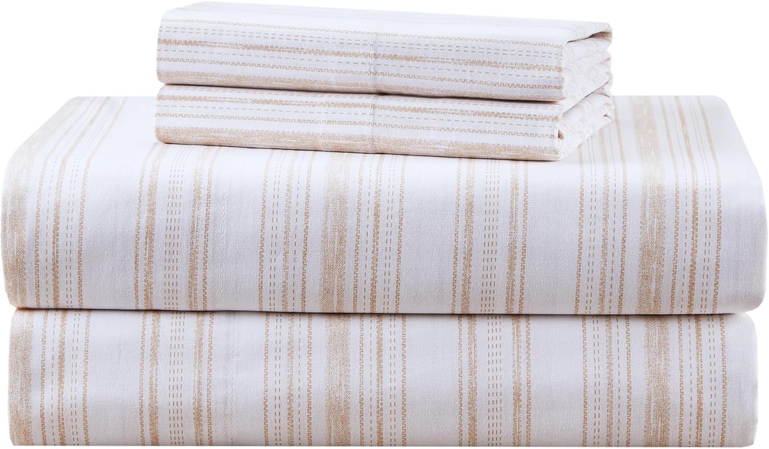 Comfort Spaces 100% Cotton Sheets King Set for All Seasons