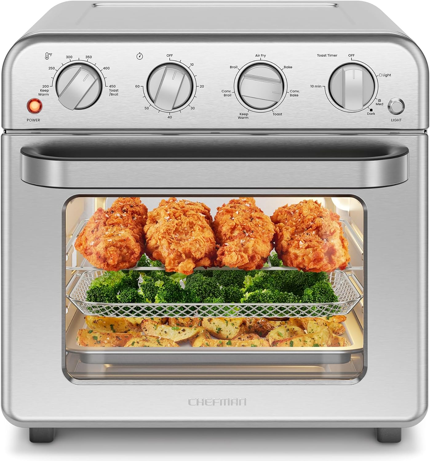 Chefman 7-in-1 Air Fryer Toaster Oven | Extra Large 19 Quart Capacity