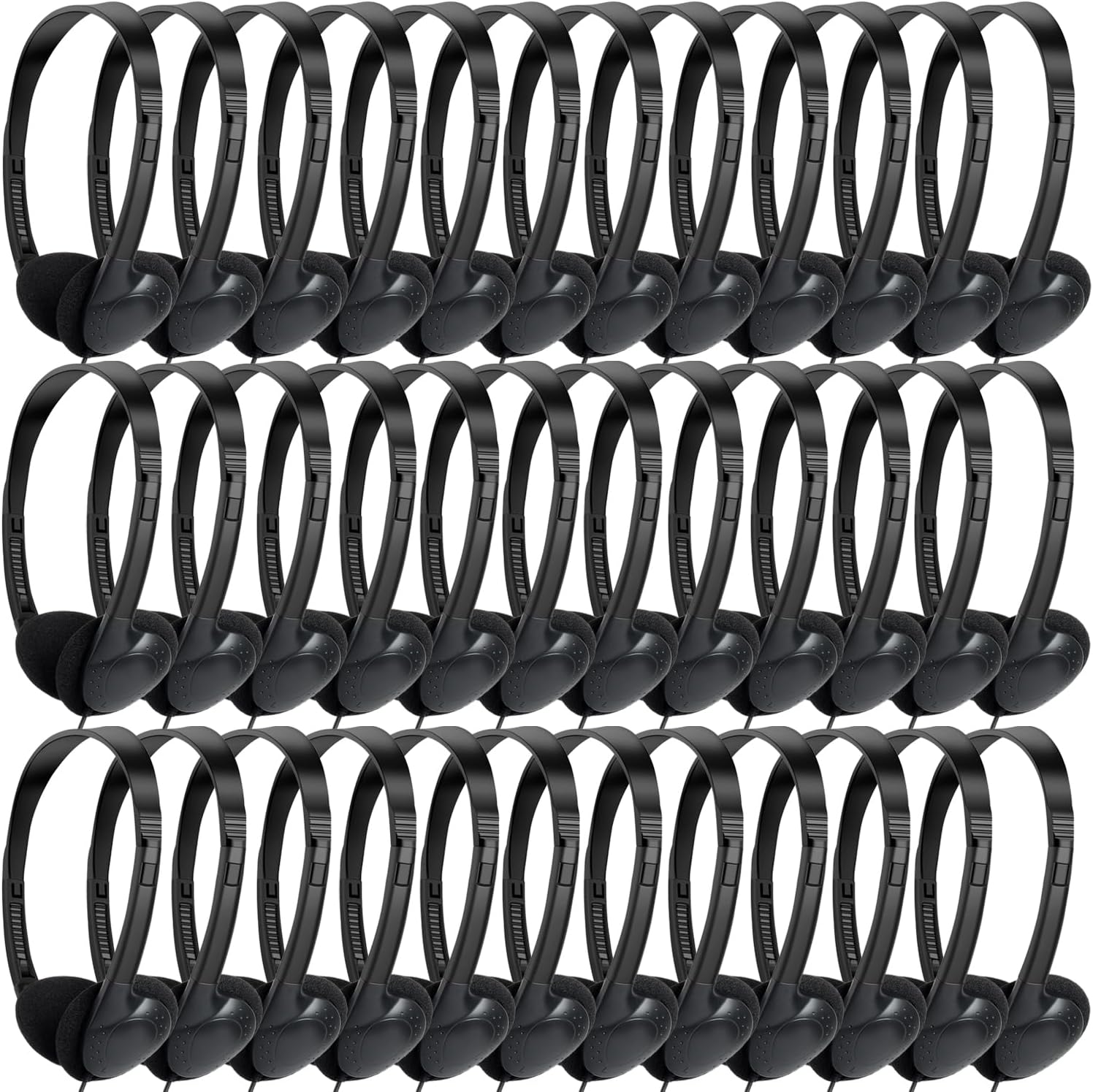 Bulk Headphones for Kids Classroom - 100 Pack Set for Students