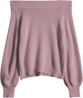 ZAFUL Sweaters for Women Off Shoulder Knit Sweater - Soft Long Sleeve