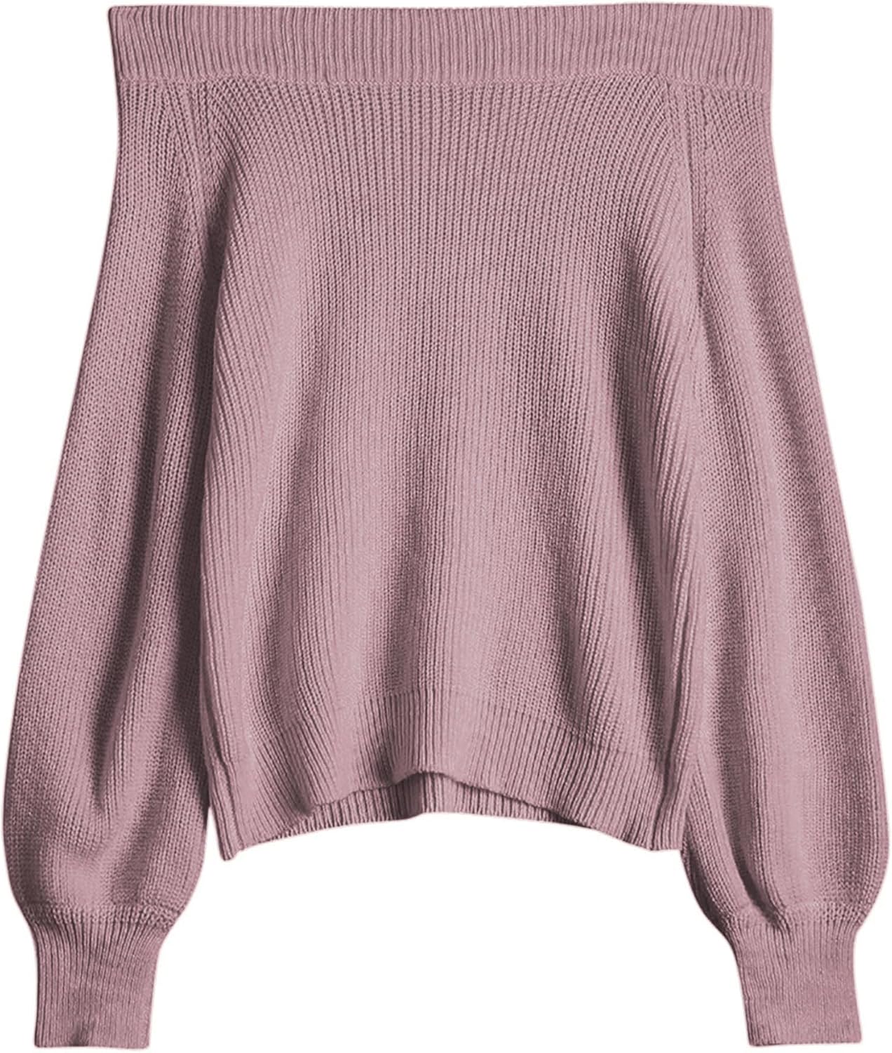 ZAFUL Off Shoulder Knit Sweater for Women - Cozy Pullover Tops
