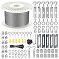 1/8ft Wire Rope Kit 200FT Steel Cable - Complete Tension Kit