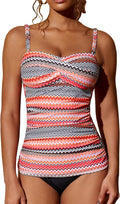 Women's Twist Front Bandeau Tankini Set - Flattering Tummy Control cut