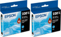 Epson T220 DURABrite Ultra Ink High Capacity Cyan - Pack of 2