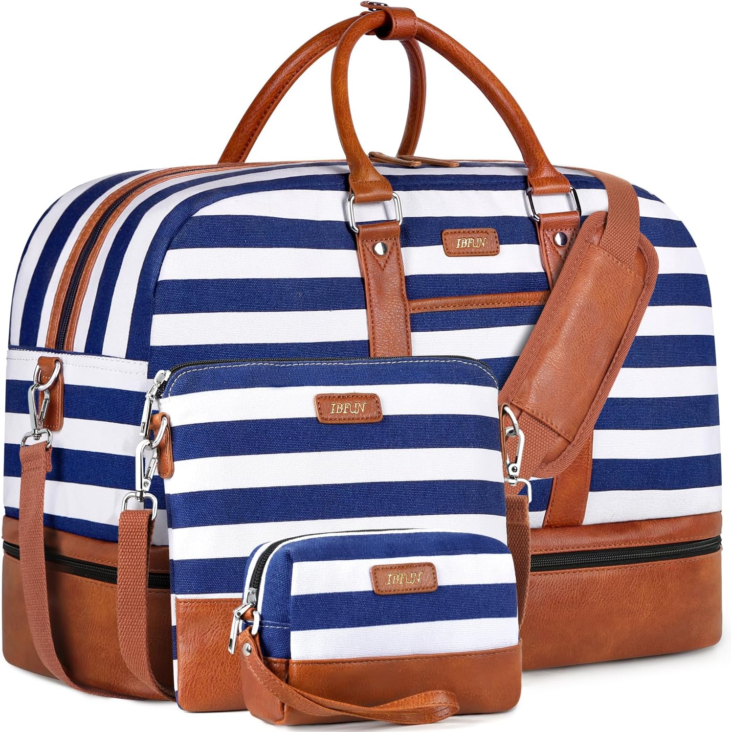 IBFUN Weekender Bags for Women: 3PCS Travel Duffle Set