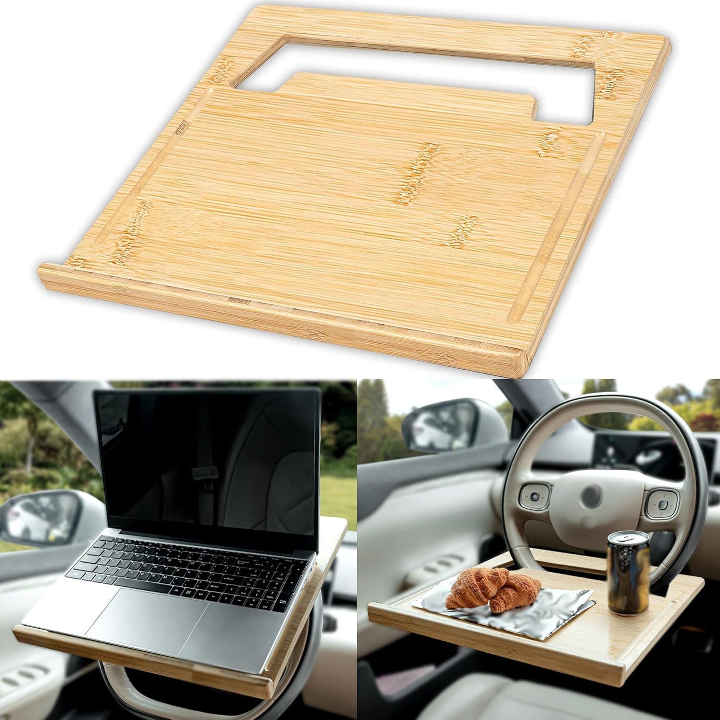 Essential Steering Wheel Tray - Multipurpose Car Table for Travelers