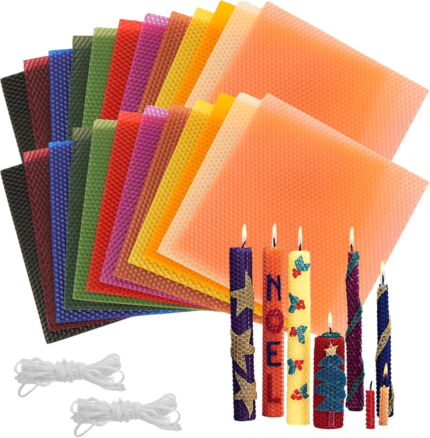 Create Unique Candles with 24pc Beeswax Kit