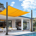 2 Pack Shade Sail Poles 10 ft - Heavy Duty Steel Sun Shade Poles