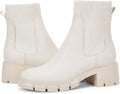 Ruanyu Womens Platform Ankle Boots - Chunky Lug Sole Chelsea
