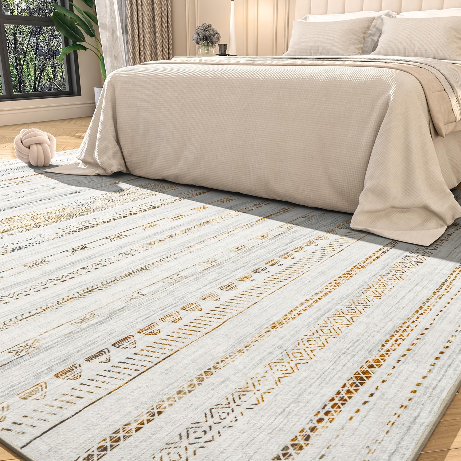 8x10 Area Rugs for Living Room - Ultra Soft Distressed Carpet